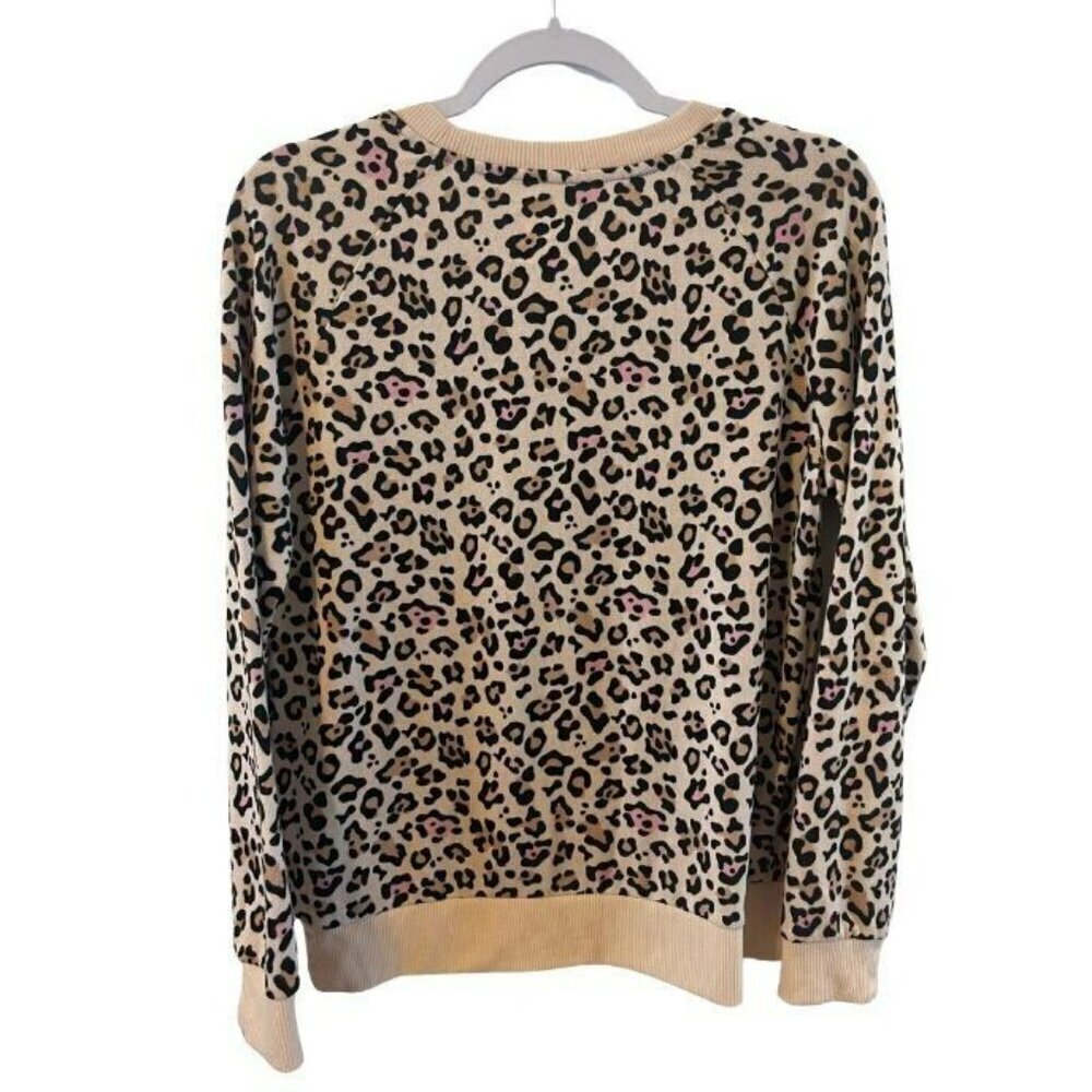 MUK LUKS Pink Cheetah Loungewear Shirt SOFT Womens M NWOT - Picture 1 of 5